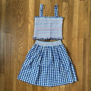 Crewcuts 2 piece skirt and top Girls Size 12